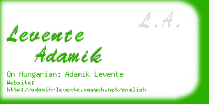 levente adamik business card